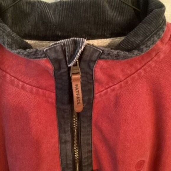 FatFace Airlie 1/4 Zip Pullover Sz XL Red Gray United Kingdom - Picture 2 of 8